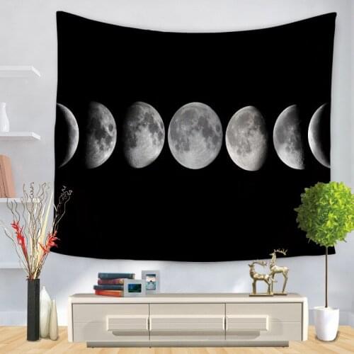 Home Decorative Wall Hanging Carpet Tapestry Rectangle Bedspread Shape change Of The Moon Pattern GT1139