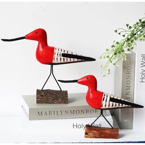 European Crafts Wooden Ornament Cute Bird TV Cabinet Livingroom Office Furnishing Creative Handicraft Home Decor Nordic