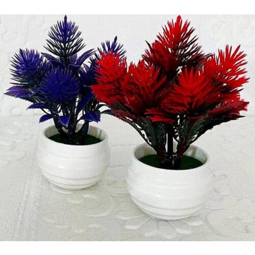 1 Set Simulation Bonsai Fake Plants Realistic Non-fading Plastic Artificial Large Pine Plants Desk Decorations for Decorating