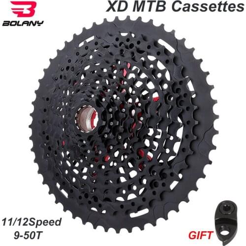Bolany 11/12Speed 9-50T Bicycle Cassettes Ultralight Freewheel ULT MTB Bike Flywheel Rainbow 375g Compatible with XD K7