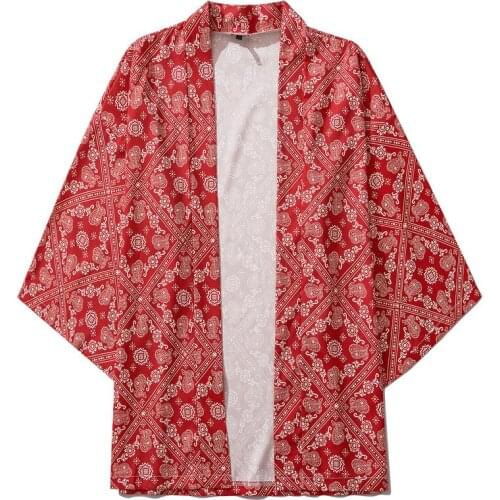 14 Style Fashion New 2020 Red Green Japanese Kimono Women Men Tops Shirts Asian Clothes Loose Summer Japan Beach Cardigan
