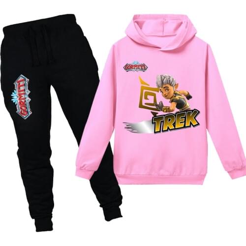 Gormiti Print Baby Boys Clothes Set Long Sleeve Hoodies Pants 2pcs Kids Costume Teenage Girls Clothing 12 14 Years Cotton Tops