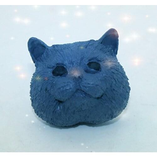 Short hair cat car aromatherapy gypsum air outlet mold chocolate roll sugar mold decorative silica gel mold C1144