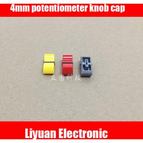 90pcs 3 color mixer straight slide potentiometer knob cap fader plastic cap sliding potentiometer matching cap 4mm