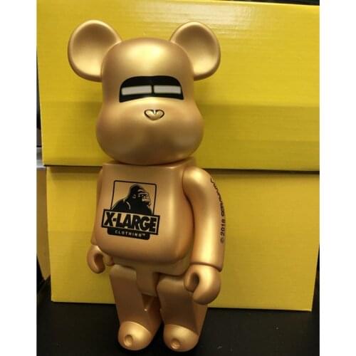 28cm Bearbrick Dolls Crayon Shinchan Violent Bear Home Decoration Figurines Vinyl Doll Brick Bear Figure Model For Boys Gift