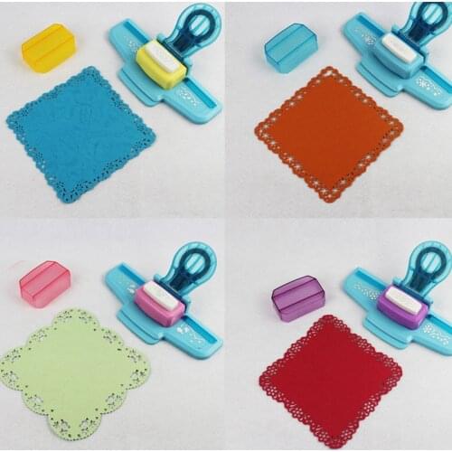 Picture Frame Flowers DIY Paper Cutter Large Fancy Flower Border Punch Edge Handmade Scrapbooking Embossing Machine Child Kids