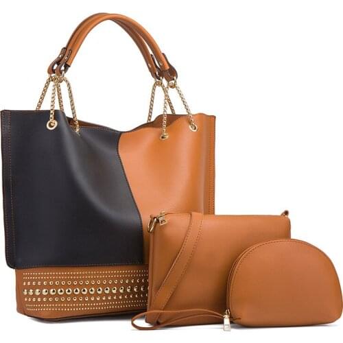 Fashion Women Hand Bag 3 Sets 2021 Vintage Combination Messenger Crossbody Bag for Women PU Leather Handbag Lady Bolsa Feminina