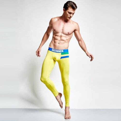 Mens Warm Pants Autumn Pants Cotton Fashion Thin Leggings Thermals Winter Underwear Men Long Johns