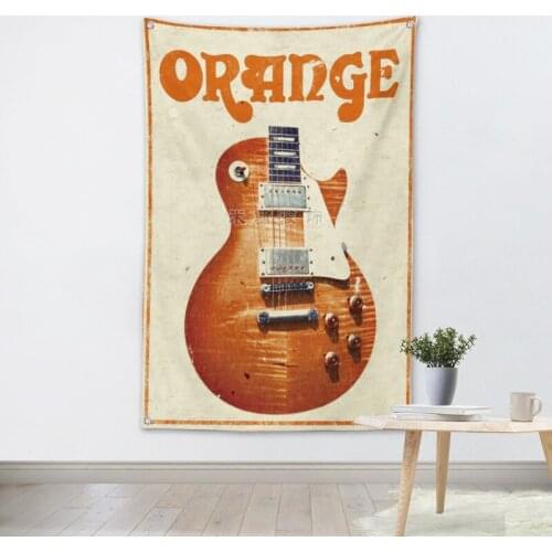 GIBSON Music Band Banners Wall Flags Tapestry Cloth Art Bar Cafe Hotel Theme Background Decoration