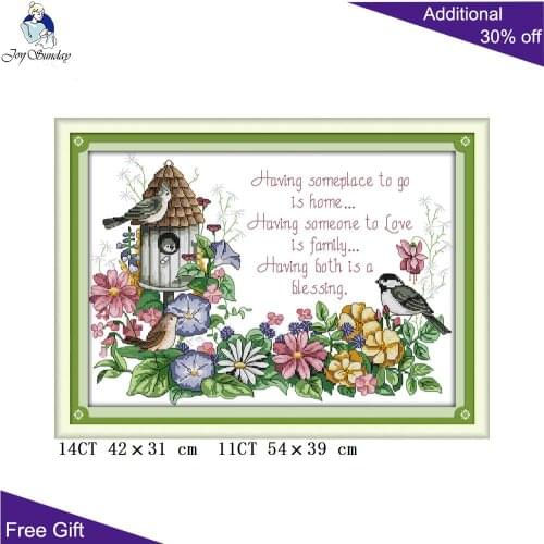 Your Gift Bird Nest Needlework DA047 14CT 11CT Counted and Stamped Home Decor Birds'love Nest Needlepoint Cross Stitch kits