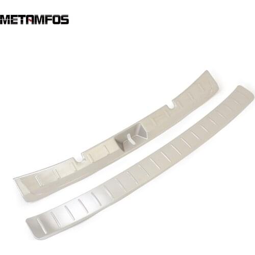 For Subaru XV Crosstrek SUV 2018 2019 2020 Rear Bumper Foot Plate Tailgate Door Sill Scuff Guard Sticker Accessories Car Styling