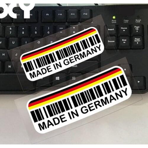 XY 2pcs Germany Flag Barcode Reflective Type Car Stickers Motorcycle Sticker Decals Car Styling Waterproof