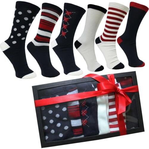 Socks Woman Box Valentine Ideas Box Blue Red Fashion Girl Birthday Top Boxes