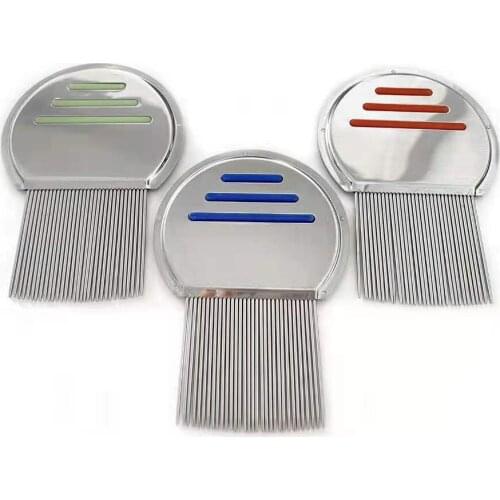 New pet Comb 304 Stainless steel in Addition to flea Comb Semi-Circular Long Needle Grate Lice Comb Dogs and cats Pet supplies