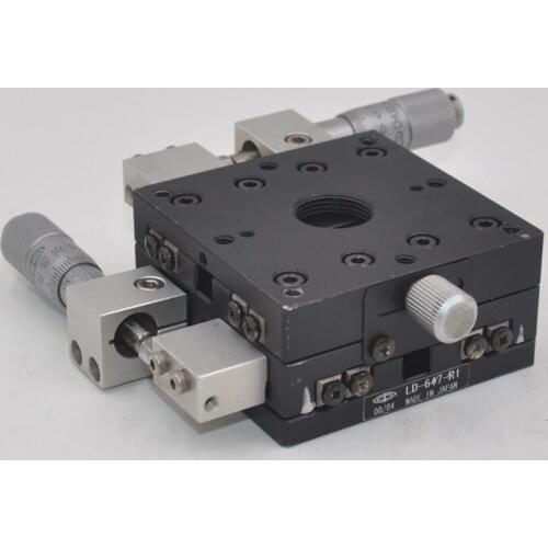 XY axis two-dimensional CHUO LD-647-S1 R1 manual high-precision displacement translation sliding table integrated table aluminum