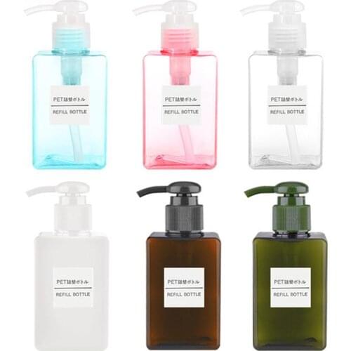 280ml Plastic Empty Press Pump Dispenser Bottle Hair Beauty Shampoo Lotion Cosmetic Liquid Travel Refillable Bottle Container