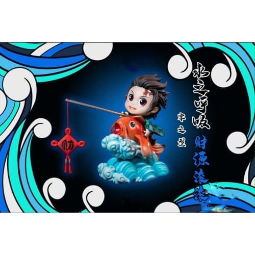 Presale Demon Blade Zero-Shaped Source Of Wealth Water-Breathing Stove Door Tanjiro GK Statue Size:16cm
