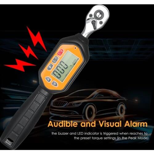 Preset Torque Wrench 10Nm Adjustable Torque 1.6-inch LCD Digital Display Mini Heavy Duty Wrench for Bicycle Vehicle Maintenance