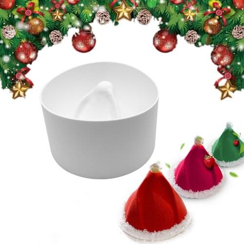 Christmas Hat DIY Silicone Mold Cake Pan Bake Tray Party Dessert Decorating Tool Mousse Baking Mould Kitchen Pastry Modle