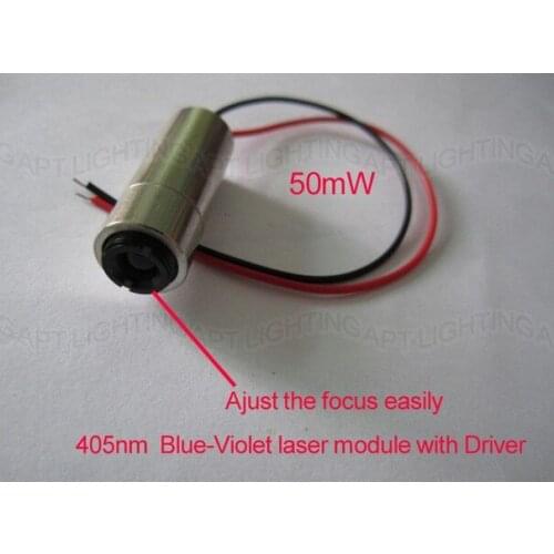 NEW 405nm 50mW Blue-Violet blu-ray Focus adjustable Blue Laser module lazer diode