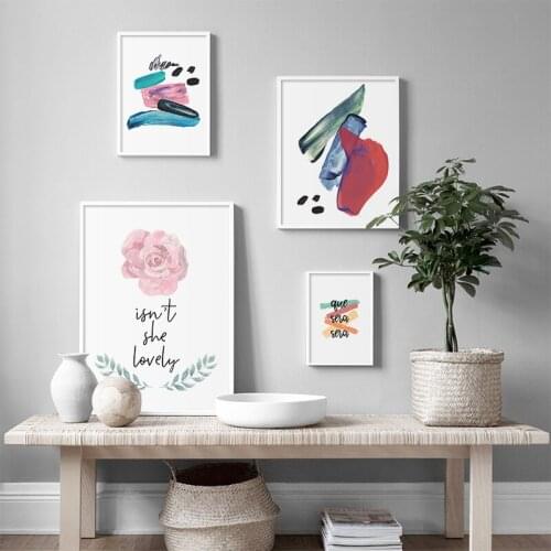 Modern Nordic Color Block Colorful Painting Abstract Poster Wall Art Canvas Painting Art Print for Home Decor Dorm Living Room