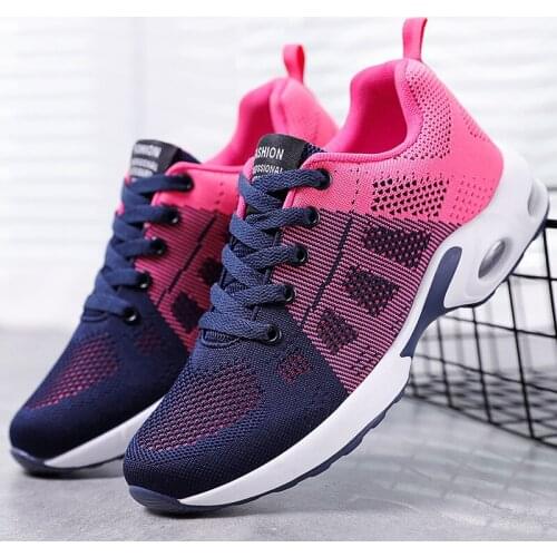Sports Shoes Womens Casual Shoes Breathable Lightweight Shoes Lace-up Air Cushion Shoes New Spring 2021