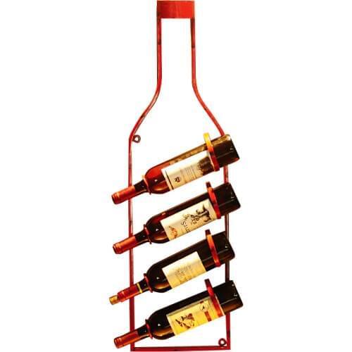 European-style red wine rack wall hanging living room dining room bar wine cabinet wine bottle holder Metal wine rack wall