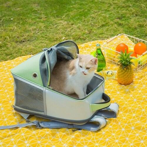 New Style Color Matching Portable Pet Bag For Going Out Fashionable Portable One-Piece Breathable Dog And Cat Backpack