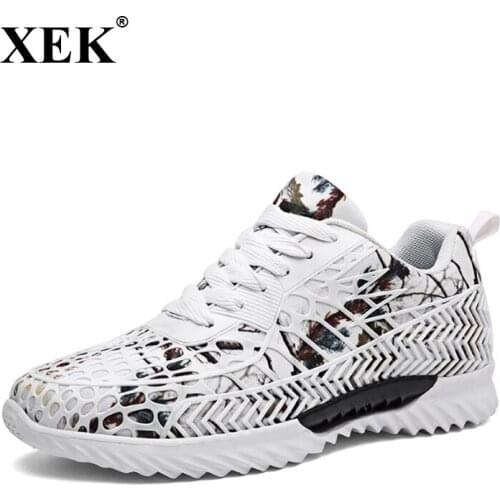 XEK Men and Womens Light Weight Running Shoes Jogging Sneakers For Man Women Outdoor Flat Walking Trend Shoes GSS97