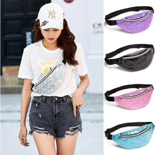Women Girls Waist Fanny Pack Belt Bag Pouch Hip Bum Bag Pu Leather Travel Sport Small Purse Fashion New