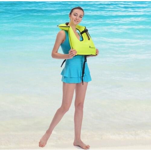 Swimming Vest For Adults Buoyancy Aid Jackets Inflatable Snorkel Swimming Snorkeling Kayaking Paddle Boating