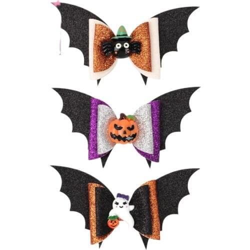 1pcs Halloween Series Baby Hair Clips Pumpkin Flying Bat Radish Ghost Hairwear Candy Color Children Girls Kids Hair Accessories