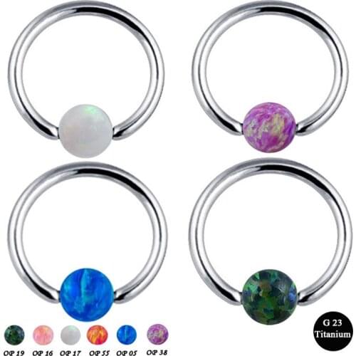 1Piece Opal Boho Fake Nose Piercing Ring Fashion Faux Septum Piercing Ring Fake Nose Ring Cartilage Tragus Earring Piercing 2022