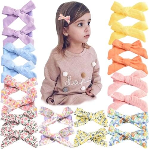 10/18/20Pcs/Set Children Cute Striped Solid Bow-Knot Ornament Hair Clips Girls Lovely Barrettes Hairpins Kids Hair Accessories