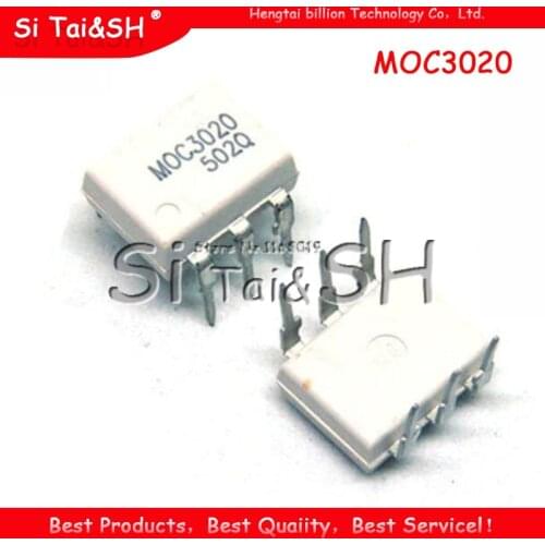 10PCS MOC3020 DIP6 3020 DIP Optocouplers 6Pin 400V Optocoupl new and original