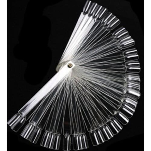 100 Sets False Nail Tip 50 tips Fan-Shaped UV Gel Nail Art Display Clear Chart for Nail Polish Gel Display Tool Wholesale F0026