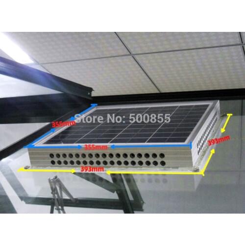 15W 12V DC Solar Roof Ventilation Fan for Greenhouses/ sheds