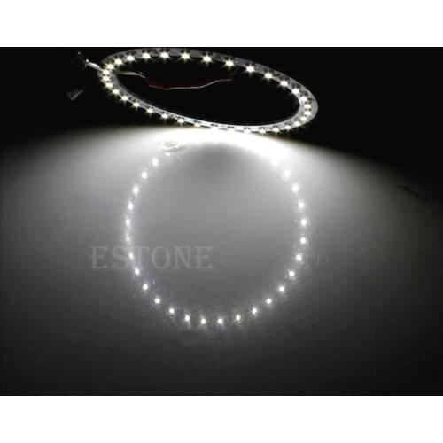 2 Pcs 100mm 33-SMD LED Bright White Car Angel Eyes Ring Light Lamp DC 12V