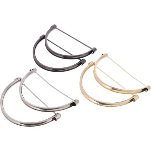 THINKTHENDO 2pcs Women Metal Handle Replacement For Purse Beach Bag Handbag Small Shopping Tote Bag Accessories