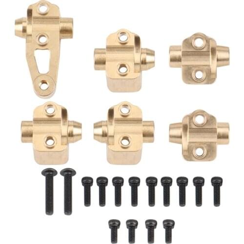6Pcs Brass Front Rear Axle Lower Shock Mount Suspension Links Stand for 1/10 RC Crawler Car Traxxas TRX6 Upgrade Parts