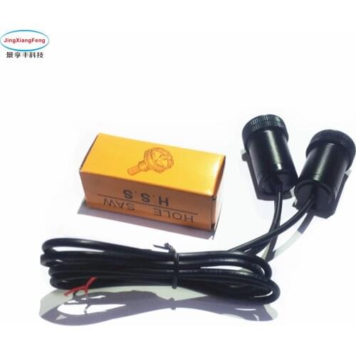 JXF Car Lights Signal Decorative Lamp Accessories 2 Pcs for Lancia Taxi Emgrand Door Welcome LED Logo Ghost Shadow Universal