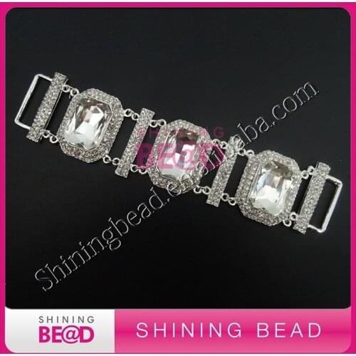 Big Glassbead Excellent Quality Rhinestone Bikini Connector For Swimwear