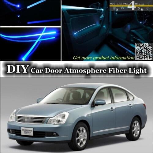 For Nissan Bluebird interior Ambient Light Tuning Atmosphere Fiber Optic Band Lights Inside Door Panel illumination Not EL light