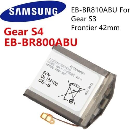 Original EB-BR800ABU For Samsung Gear S4 S4 mini SM-R800 SM-R805 SM-R810 46mm Smart-Watch Replacement Battery 472mAh eb-br810abu