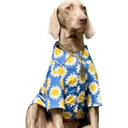 Pet Clothes Summer Large Big Dog Shirt Coat Poodle Bichon Schnauzer Corgi Samoyed Husky Golden Retriever Labrador Clothing