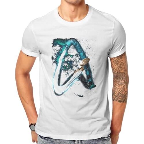 Men trek and the stars Discovery Nebula Ship Trail Sleeveless Top Anime Tv Star Discovery Novelty Classic O collar Tees