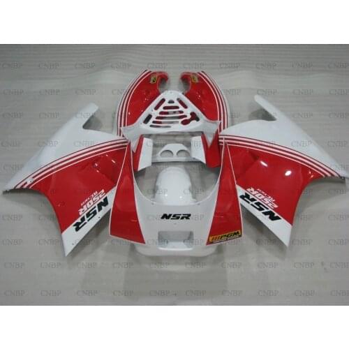 For Honda NSR250R 1988 - 1989 Fairing NSR250 RR 1989 Abs Fairing NSR250R 1989 White Red Fairings