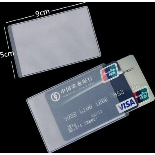 5pcs PVC Transparent Business Bank Credit Card Holder Wallet Fashion Bus Card Cover ID Card Holder Case Pouch Bag Dropshipping