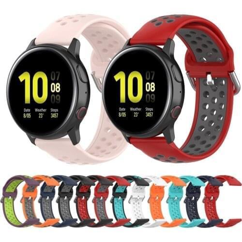 20mm 22mm Silicone Strap for Samsung Galaxy Watch 42m 46mm Watch 3 41mm 45mm Band Active 2 Gear S2 S3 Huawei Watch gt 2 Bracelet