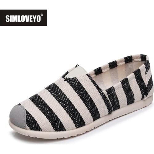 SIMLOVEYO 2021 New Sales Black Retro Vintage Lazys Espadrilles Boat Shoes Flat for Female Unisex Larger Size Breathable 41